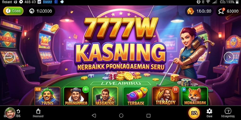 Tampilan menarik dari gameplay 7777W yang memukau.