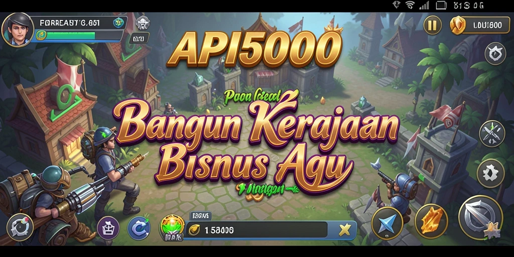 Screenshot utama API5000 menunjukkan gameplay intens dan strategi bisnis yang menarik.