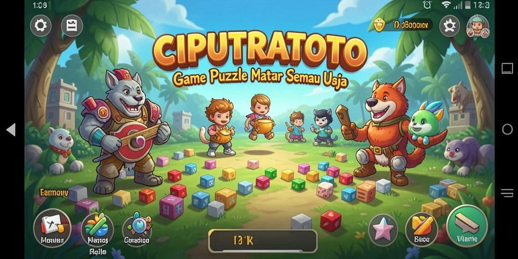 Screenshot gameplay <strong>CIPUTRATOTO</strong> menampilkan puzzle menarik dan menantang.