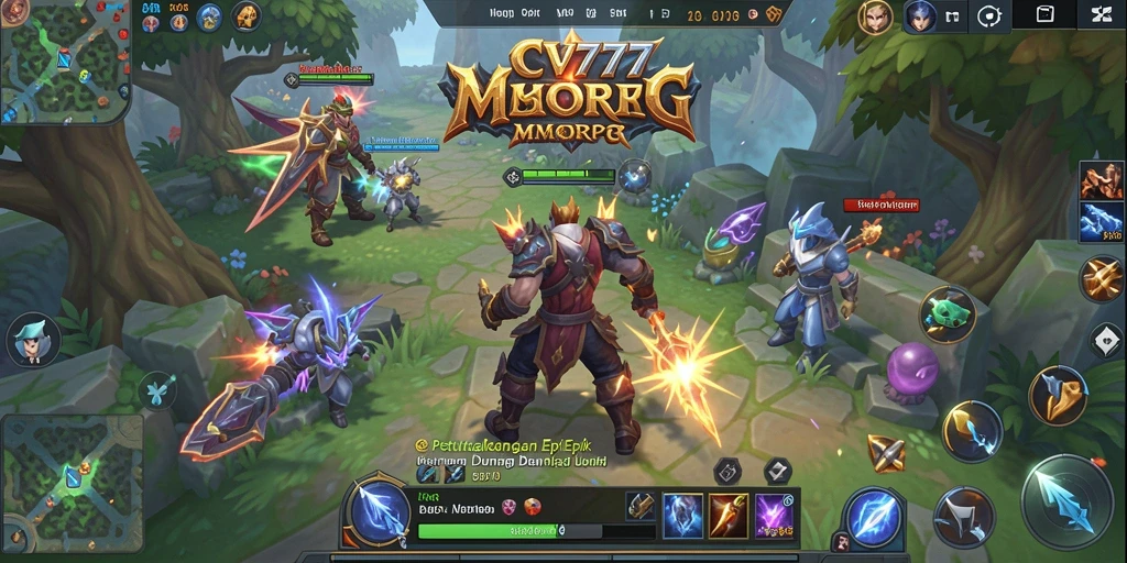 Screenshot CV777 menampilkan aksi seru dalam dunia MMORPG.