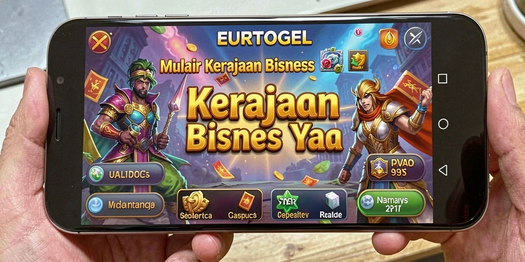 Tampilan antarmuka gameplay bisnis yang menarik di EUROTOGEL.
