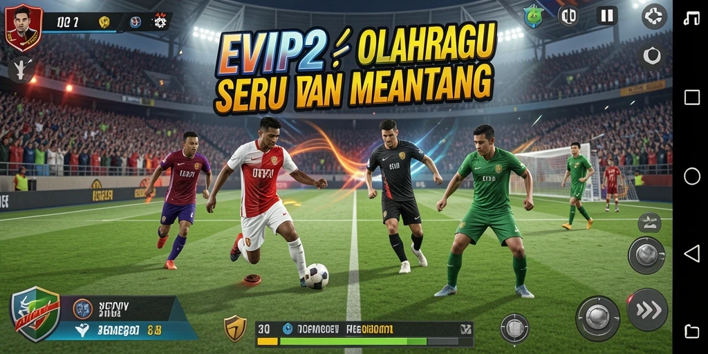 Tampilan gameplay mendebarkan dari EVIP2 yang menampilkan aksi olahraga.