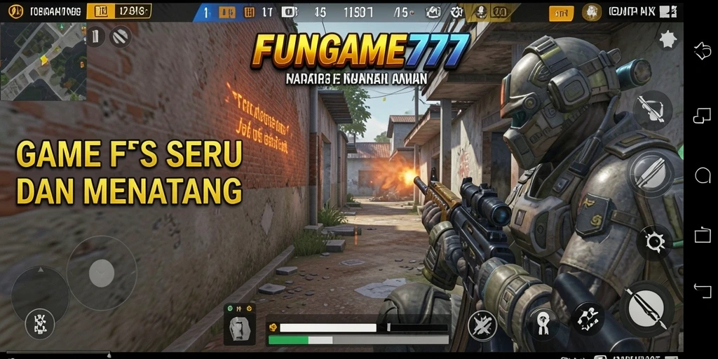 Tangkapan layar FUNGAME777 yang menunjukkan aksi tembak-menembak seru.