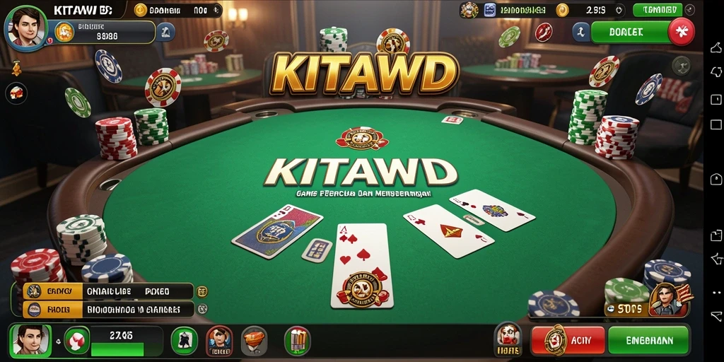 Tampilan utama gameplay KITAWD dengan suasana Poker yang mendebarkan.