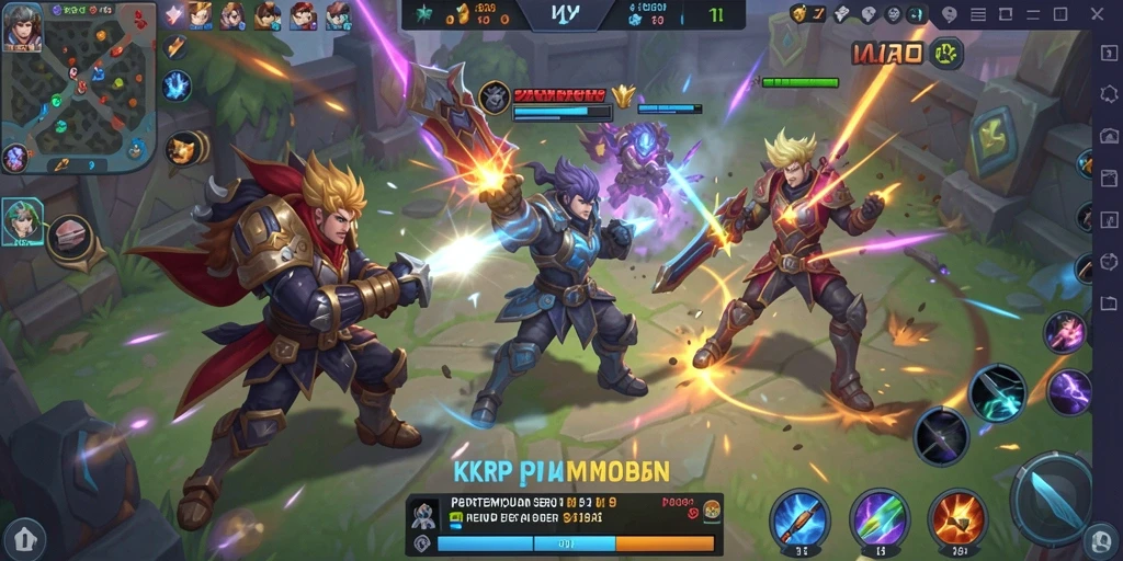 Tangkapan layar gameplay KKRP dengan aksi pertempuran menarik.