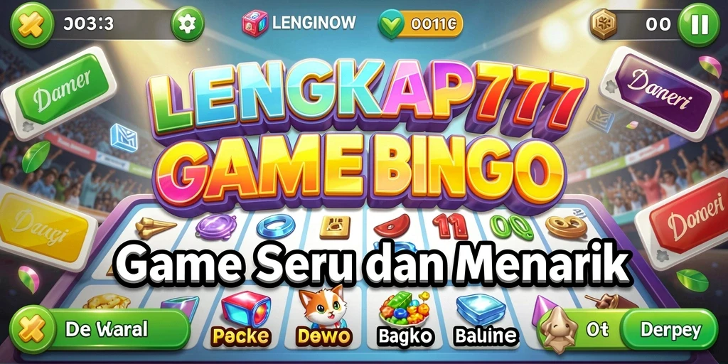 Tampilan gameplay Bingo di LENGKAP777 dengan interaksi pemain yang aktif.