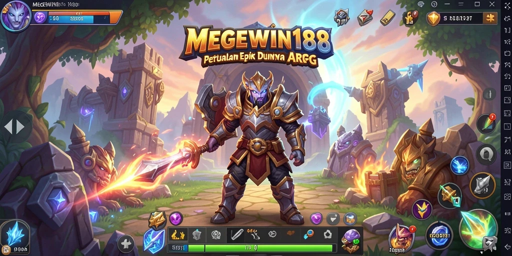 Screenshot gameplay MEGEWIN188 menampilkan aksi seru dalam dunia ARPG.