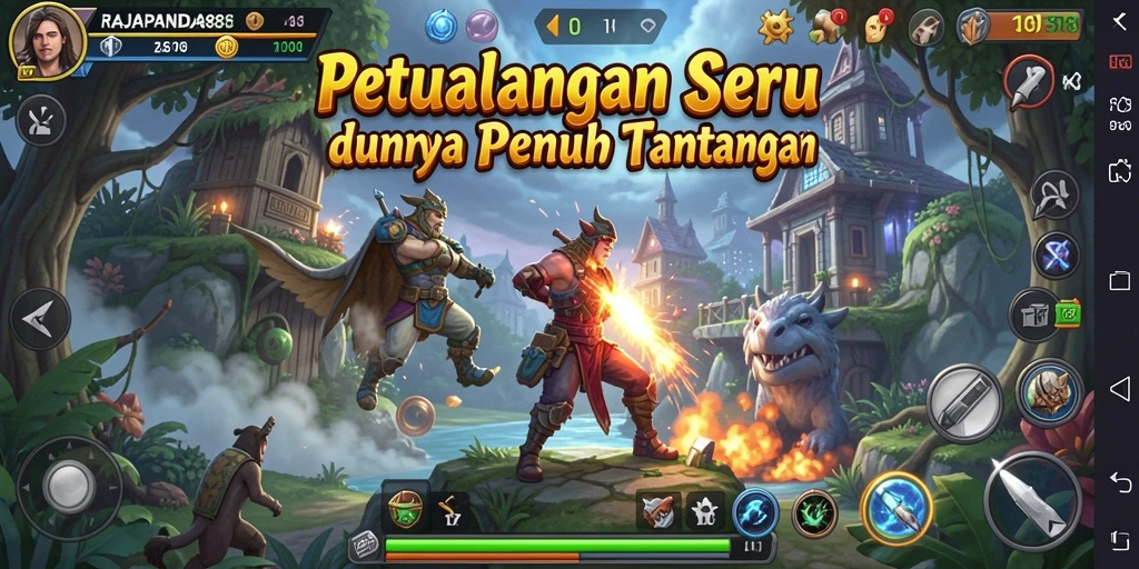 Tampilan gameplay seru dan menantang dalam RAJAPANDA88.