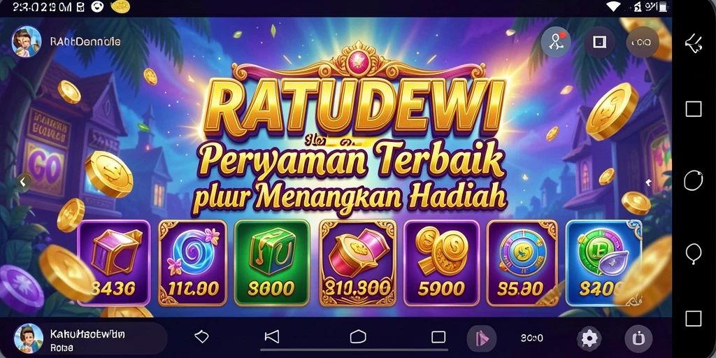 Screenshot utama RATUDEWI menampilkan gameplay slot yang mendebarkan.