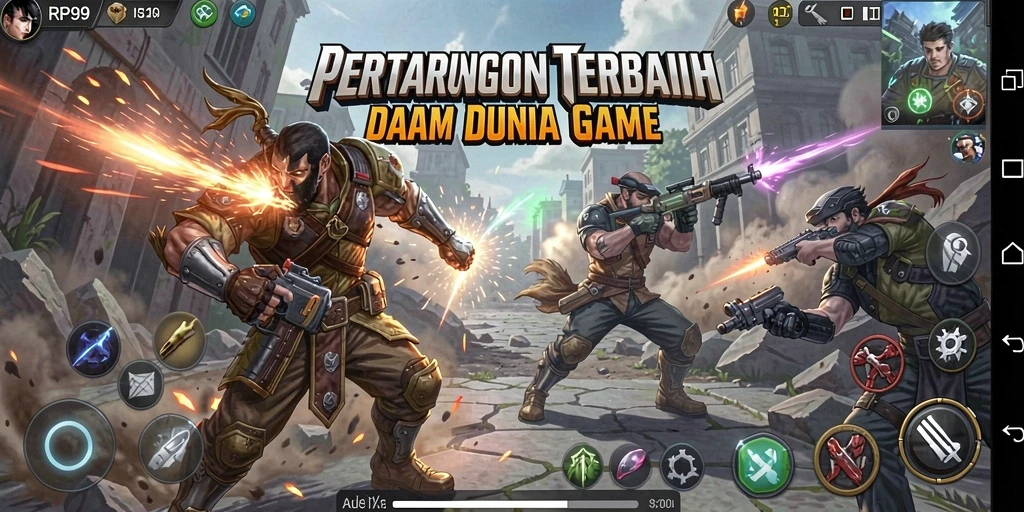 Tampilkan aksi pertarungan yang intens di RP99.
