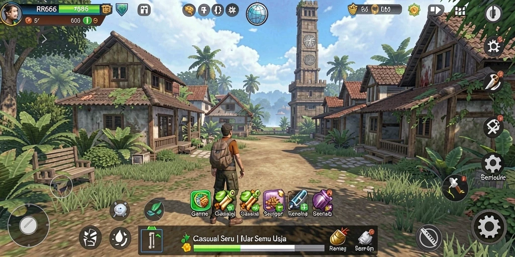 Tampilan gameplay seru dan penuh warna dari RR666.