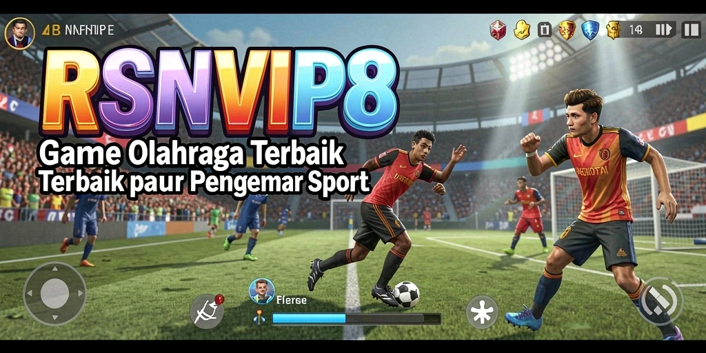 Tangkapan layar utama RSNVIP8 yang menunjukkan serunya gameplay olahraga.