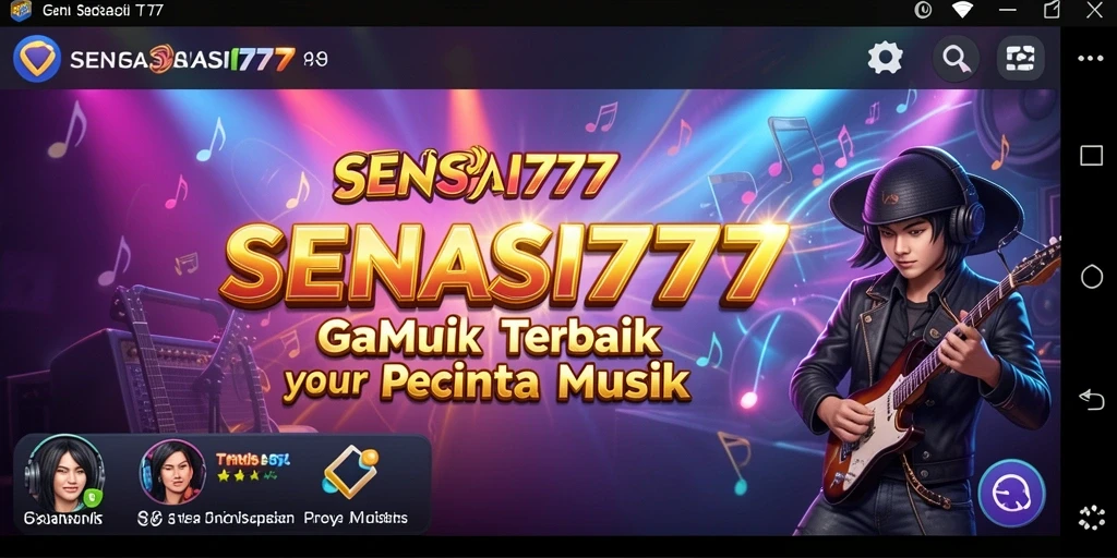 Tampilan antarmuka permainan musik SENSASI777 yang interaktif.