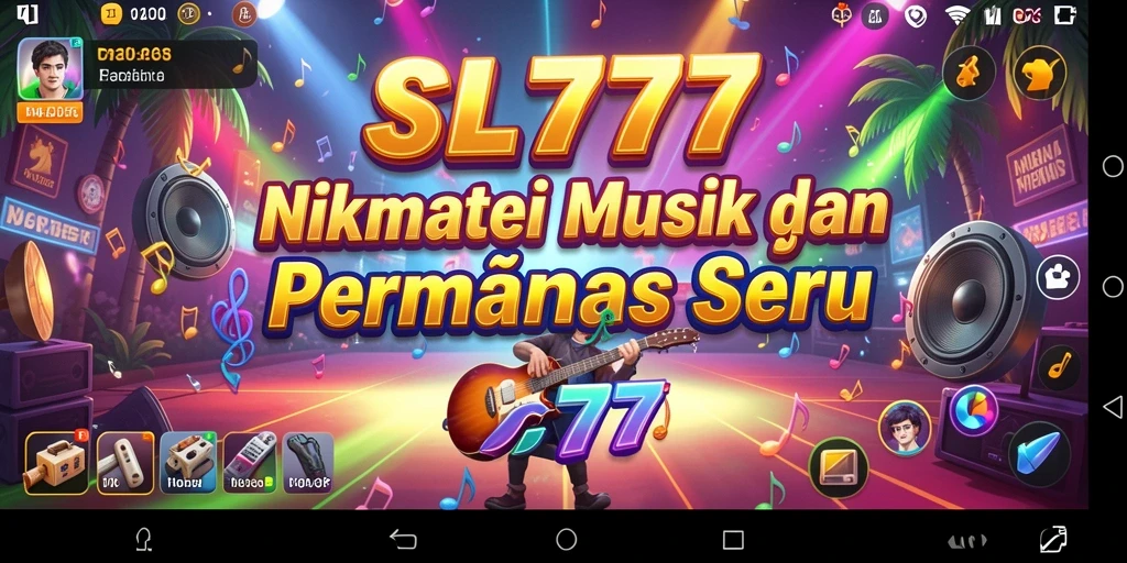 Tampilan gameplay seru dalam SL777 dengan irama musik yang menggugah semangat.