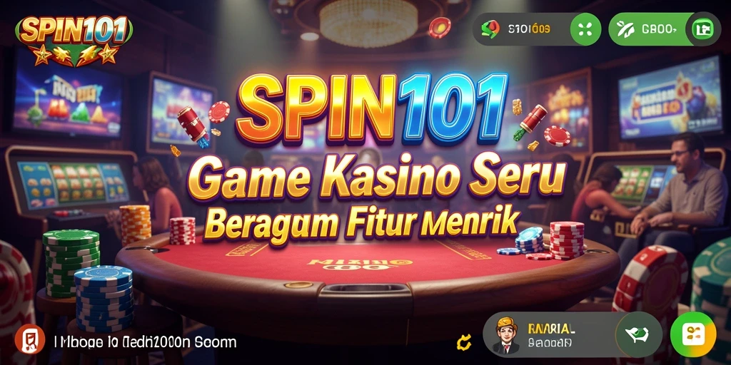 Tampilan gameplay SPIN101 yang menarik dan penuh warna.