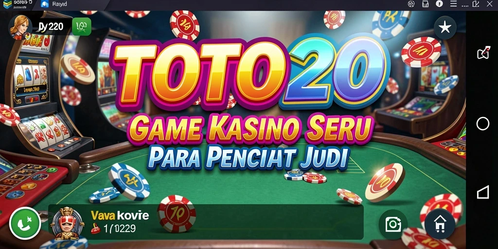 Tampilan seru dari gameplay Kasino di TOTO20.