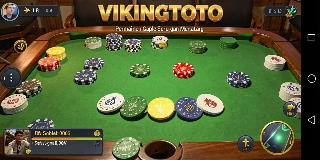 Tampilan gameplay seru VIKINGTOTO yang penuh strategi Gaple.