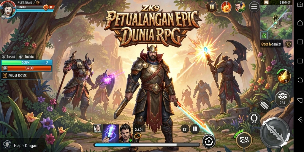 Gameplay ZK9 menunjukkan petualangan epik di dunia RPG.
